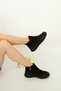 1427 Eren Shoes&Bag Genuine Leather Nubuck Daily Comfortable Flat Heeled Zippered Women's Ankle Boots Real Leather Nubuck Black - 4