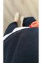 Navy Blue Contrast T-Shirt Detailed Knitted Set - 4