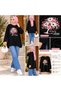 Women's Hijab Tunic Floral Patterned Printed Long Sleeve Side Slit Loose Comfortable Fit Daily Sports Tunic - 2