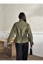Wide Fit Gathered Back Belted Sukuba Suede Jacket - 2