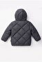 Double-Sided Plush Welsoft Hooded Zippered Winter Boy's Coat - 3