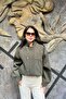 Snap Detailed Zippered Bomber Jacket Sun568 - 4