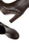 Brown Wood Look Platform Thick Heeled Platform Boots with Staple Detail - 6