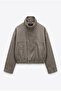 Snap Detailed Zippered Bomber Jacket Sun568