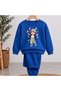 Team Sweatshirt Cheerful Girl Printed Girls' and Boys' Crew Neck Sweatshirt