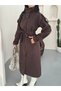 Water-Repellent, Full-Button Front, Stand-Up Collar, Detailed Belted Long Trench Coat - 2