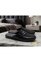 Black Detailed Plaid New Model Men's Guest House Dowry and Groom Slippers