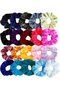 40-Piece Multi-Color Velvet Hair Elastics – Scrunchie Pack
