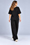Women's V-Neck Casual Viscose Two-Thread Blouse and Wide-Leg Pants Two-Piece Set - 2