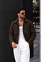 New Season Men's Relax Fit Premium Cashmere Jacket Coat - 3