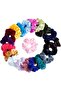 40-Piece Multi-Color Velvet Hair Elastics – Scrunchie Pack - 3
