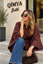 4S Women's Belted Unlined Tweed Poncho Coat - 2