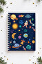 Astronat Space Patterned A5 Spiral Colorful Notebook 45 Sheets 90 Pages 300 Gr Cover Pytkdftr009 - 3