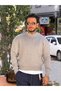 Giesto Crop Cotton Basic Sweatshirt Gray