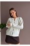 Snap-Fasten Look Detailed Knitwear Cardigan Aw26Hi0043