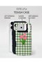 Compatible with iPhone 18 Pro - Green Tulips, Double Layer Cover, Glossy Surface Protective Case - 3