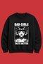 Unisex Oversize Sweatshirt Gothic Girl Printed Black Graphic Design Streetwear Women Men - 3