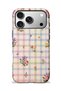 Compatible with iPhone 18 Pro - Pastel Gingham, Double Layer Cover, Glossy Surface Protective Case