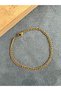 Stainless steel figaro bracelet in tarnish-resistant gold finish, 20cm, 2mm - 2