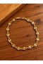 Stainless steel bracelet with gold plating, tarnish-resistant, 20 cm, 4mm