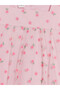Square neck floral girl's tulle dress - 3