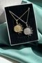 Zircon Stone Sun and Moon Figured Necklace - 4