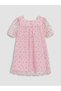 Square neck floral girl's tulle dress - 4