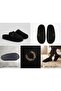 Men's Winter House Slippers with Ribbed Inner Fleece, Lightweight Gondola Model (3 Pairs) - 2