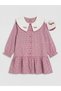 Baby collar plaid girl child gabardine dress - 3