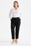 Elastic Waistband, Slit Detail Pants - 2