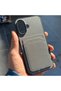 Compatible with iPhone 16 - Double Card Fabric Cover, Velvet Protective Case with Silicone Sides