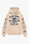 Saint Army Printed Beige Oversize Unisex Hoodie
