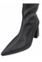Women's Below-The-Knee Long Boots with Side Zipper, Pointed Toe, Thick Block Heels, Stylish Design. - 5