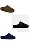 Men's Winter House Slippers with Ribbed Inner Fleece, Lightweight Gondola Model (3 Pairs) - 5