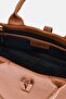 Women Hardware Logo Satchels Bag, Brown - 5