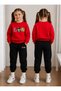 Girl's Crew Neck Sweatshirt Tracksuit Set 2-Piece Printed Top and Bottom Set
