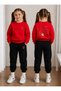 Crew Neck Sweatshirt Tracksuit Set for Girls, 2-Piece Printed Top and Bottom Set