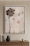 Queen Anne's Lace Nature Wall Art | Portrait Framed Canvas Print | Luxury Modern Botanical Decor for Living Room