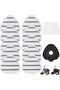 10Pcs Flat Mop Replacement Pads, Spin Mop Pad Replacement, Triangular Mo-p Pads for O-Ceda