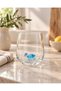 Blue Turtle Glass Water Cup with Figure - Single - 2