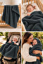 Wellsoft Baby Kids Blanket 100X150Cm Double Sided Swaddle Stroller Cover Soft |   Anthracite - 5