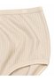 Large Size High Waist Ribbed 100% Cotton Women's Panties - 3