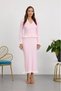 Women's Ribbed Colorful Ruffle Detailed Knitwear Cardigan Double Set - 2