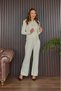 Women's Hooded Zipper Detailed Crop Cardigan Double Set -White