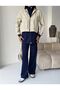 Hooded Parachute Garni Detailed Modal Fabric Set - 2464-L - Navy Blue - 3