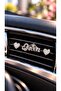 Zircon Stone Queen and 2 Hearts Car Air Conditioning Grille Ornament Set of 3