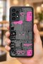 Samsung Galaxy A13 / A23 Compatible Pink Cat Pattern Shockproof Case with Camera Protection