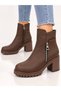 Women's Thick-Soled Block Heeled Side Zipper Boots