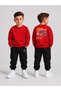 Boys' Crew Neck Sweatshirt Tracksuit Set 2-Piece Printed Top and Bottom Set