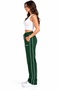 Women's Comfortable Fit Sweatpants with Double Piping on the Sides, Zipper Pocket Detail, Blue, Navy Blue, Black, Burgundy, Khaki, Gray - 3